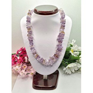Natural Ametrine Nuggets Necklace - 17 Inches Long
